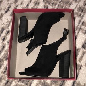 Merona “Bria” black peep toe heels